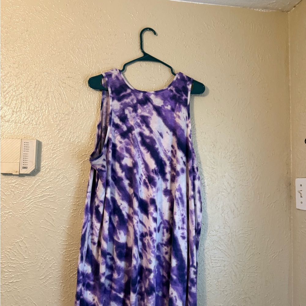 West Loop Purple Tie-Dye Tank dress